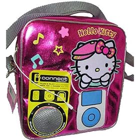 Hello Kitty Shoulder Messenger Bag with Built-in Speaker System by 