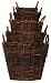 Country Hand Woven Round Sapling Baskets Set / 5, Large=17"D x 14"H
