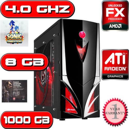 Best OVERCLOCKED AMD BULLDOZER 4 0GHZ ATI HD 3000 8GB RAM 1TB FAST GAMING COMPUTER PC UK UK