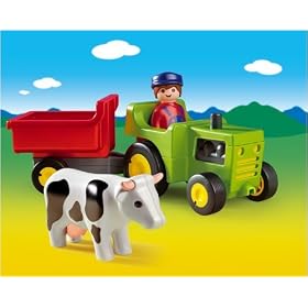 Playmobil - 6715 1.2.3 Farmer with Tractor