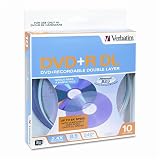 Verbatim® Dual-Layer DVD+R Discs, 8.5GB, 2.4x, Spindle, 10/Pack, Silver
