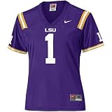 Nike LSU Tigers #1 Women's Replica Football Jersey-Purple (X-Small)