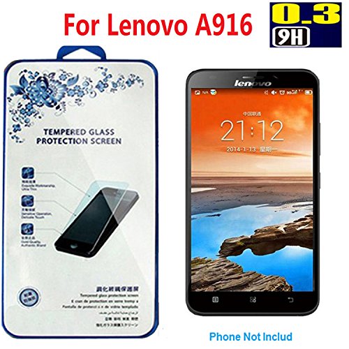 Lenovo A916 - Nacodex® [ Tempered Glass ] Hd 0.3mm Clear Anti-explosion Tempered Glass Screen Protector Film [1-pack,0.3mm] Bubble-free, Reduce Fingerprint, No Rainbow Washable - Easy to Fit 2015
