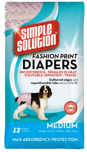 Simple Solution Fashion Disposable Diapers, 12 Count, Medium