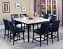9pc Counter Height Ivory Marble Top Dinette (W/ 8 Bar Stools)