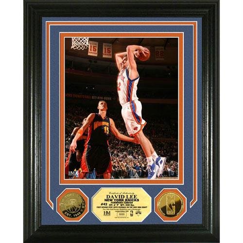 Highland Mint New York Knicks David Lee Photo With 24K Gold Coins