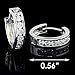Sterling Silver CZ Hoop Earrings
