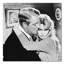 Brigitte Bardot & Jean Gabin B&W Box Canvas Print Gallery Wrapped (En cas de malheur)