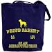 Canvas Tote Bag Navy Blue  Proud Parent Of American Pit Bull Terrier  Dog
