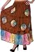 RI9069 - Tie Dye Embroidered Gypsy / Bohemian Full / Maxi / Long Rayon Skirt - Rust/One Size