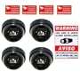VideoSecu 4 Dummy Imitation Security Camera with Flashing Light LED Cost-effective Security CCTV Simulated Dome Camera DMY03D4 WE5