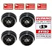 VideoSecu 4 Dummy Imitation Security Cameras with Flashing Light LED Cost-effective Security CCTV Simulated Dome Camera DMY03D4 WE5
