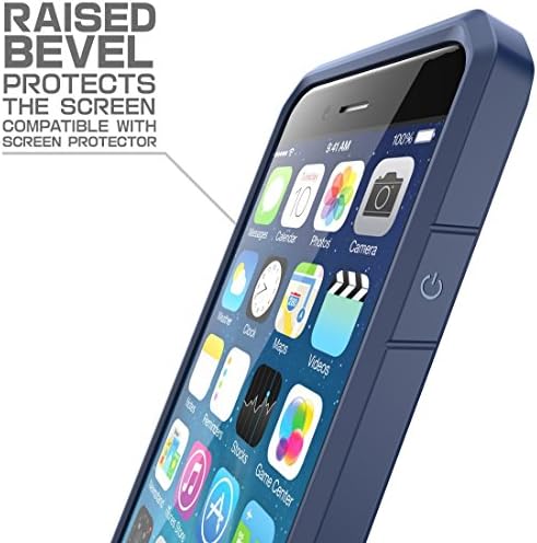 iPhone 6s Case, ALPHABETT Apple iPhone 6 Scratch Resistant Drop Protective SUPER THIN Case for Apple iPhone 6 &amp; 6s (Blue/Light Blue)