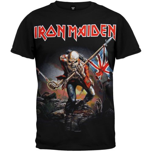 Iron Maiden T-shirt Trooper Tee British Flag