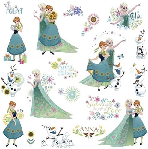 Defonia Fever 19 Wall Decals Anna Elsa Olaf Room Decor Stickers Flowers