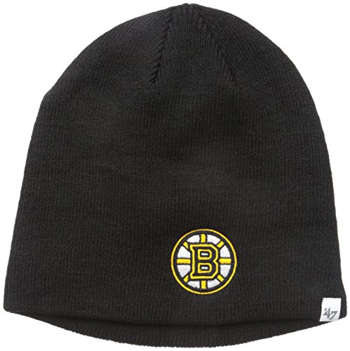 NHL Boston Bruins '47 Beanie Knit Hat, Black, One Size