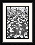 3 Worlds by M.C. (Maurits Cornelius) Escher - Framed Artwork