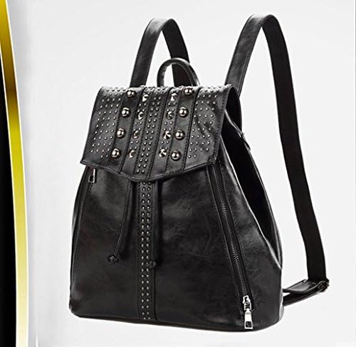 Tumblr PU Leather Backpack Rucksack Travel School Bag Satchel (black)