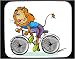 Mouse Pad with lion, bike, bicycle, sport, animal, riding, cycling