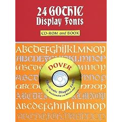 24 Gothic Display Fonts CD-ROM and Book (Dover Electronic Display Fonts Series)