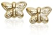 14k Yellow Gold Children's Butterfly Earrings