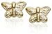 14k Yellow Gold Children's Butterfly Earrings