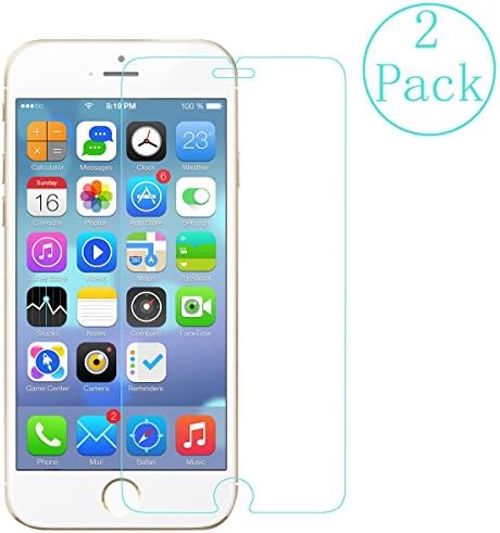 iPhone 6s Tempered Glass Screen Protector Pack of 2, Refo Anti Glare Crystal Clear Screen Cover [3D Touch Compatible] Anti Fingerprint Scratch Proof Security Shield Guard Film for Smartphone (4.7")