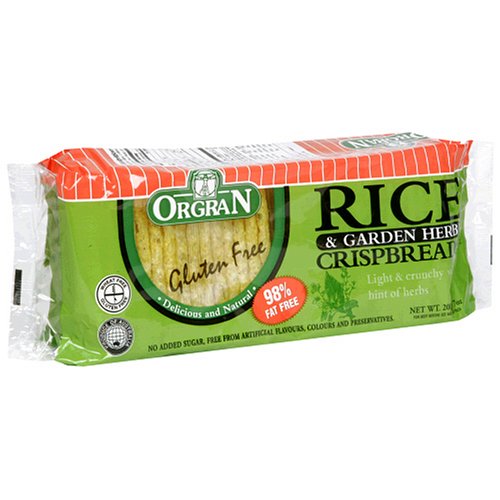 OrgraN Rice & Garden Herb Crispbreads, 7-Ounce Packages (Pack of 8)