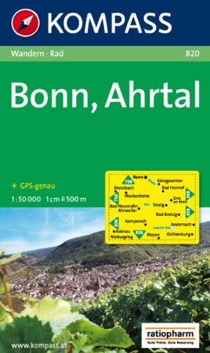 KOMPASS-Karten, Innsbruck Bonn, Ahrtal: Wandern / Rad. GPS-genau. 1:50.000