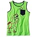Yo Coco Boy's Kids Green Sleeveless Cotton T-Shirts Cartoon Tank Tops