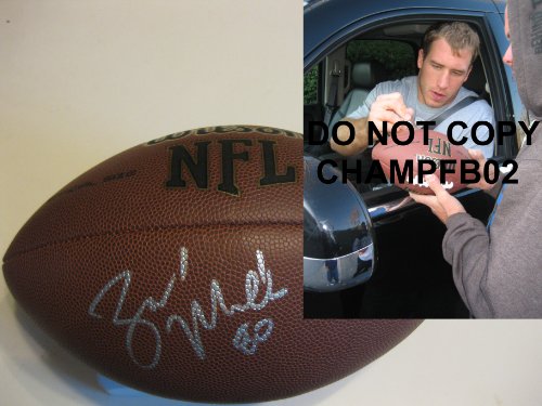 ZACH MILLER,SEATTLE SEAHAWKS,OAKLAND RAIDERS,ASU,SIGNED,AUTOGRAPHED,NFL FOOTBALL,WITH PROOF + COA