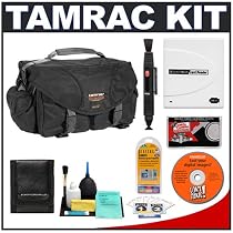 Tamrac 5612 Pro 12 Camera Bag (Black) + Accessory Kit for Canon Rebel XSi, XS, T1i, XTi, 40D, 50D, Nikon D40, D60, D5000, D90, D300, D700, Olympus Evolt E-30, E-450, E-520, E-620, and Sony Alpha A200, A300, A350, A700 Digital SLR Cameras