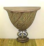 Half Round Console Table - Antique Finish