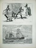 1890 Grosvenor Gallery Sport Falconry Vasco Gama Ship