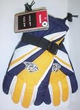 Nashville Predators Nylon Ski Gloves By Reebok Size Men's Medium