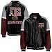 Texas A&M Aggies Black Pleather Varsity Jacket