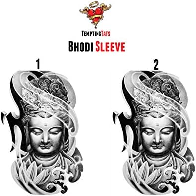 Premium Temporary Tattoo Sleeves 2 Bodhi (Buddah) Arm Sleeves