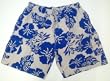 Regular and Big-Tall Mens Swim Trunks with Elastic Drawstring Waist and Board Short Style Front, 2 Inseam Slit Pockets and 2 Side Patch Pockets. Mesh Lined. Royal Floral Floral in Sizes S - 4XL