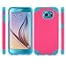 S6 Case, Tauri [Dual Layer] Samsung Galaxy S6 [Slim Thin] Hybrid Armor Defender Case Cover For Samsung Galaxy S6 - Hot Pink