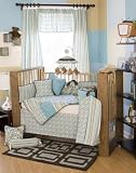Full Set (Dot / Circle Duvet Cover, Skirt & 2 Stripe Shams)