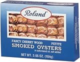 Roland Small Smoked Oysters, 3.66-Ounce Cans (Pack of 10)