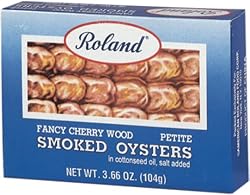 Roland Small Smoked Oysters, 3.66-Ounce Cans (Pack of 10)