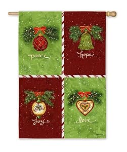 Holiday Sentiments Silk Reflections Regular Size Flag