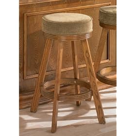 29H Bar Stool Tan Fabric Oak Finish 