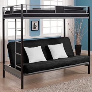 Dorel Home Products Silver Screen Twin/Futon Bunk Bed