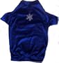 Medium Blue Velour Holiday Rhinestone Snowflake Dog Tee