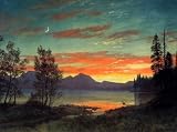 TWILIGHT LAKE TAHOE CALIFORNIA 1873 BY ALBERT BIERSTADT FINE PRINT REPRO