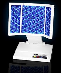 LED Photon Beauty Light - Face Collagen Facial Skin Rejuvenation Phototherapy 3 Therapy Colors Red/Blue/Yellow - Table Top