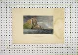 COLOUR PRINT ST MICHAEL S MOUNT NORMANDY CASTLE SEA
