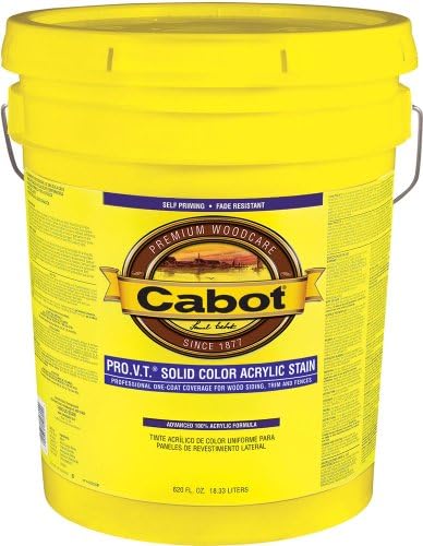 Cabot Siding Stain Acrylic Pine Neutral Base Solid 5 Gl 6-1/2 Yr Warranty 4 Hr
